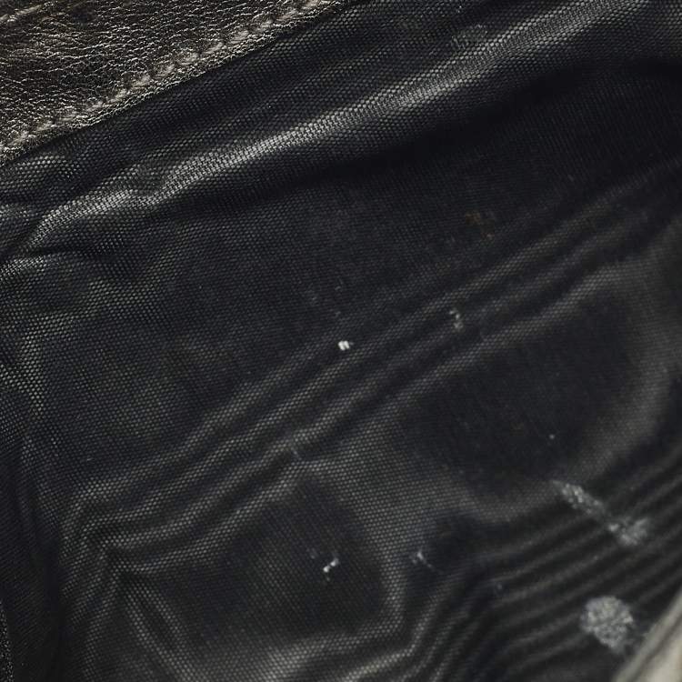 مملوكة مسبقًا D&G Logo Stitched Grey Leather Trifold Wallet