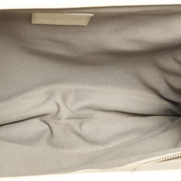 Pre Owned D&G Lily Twist Cream Leather Top Handle Bag