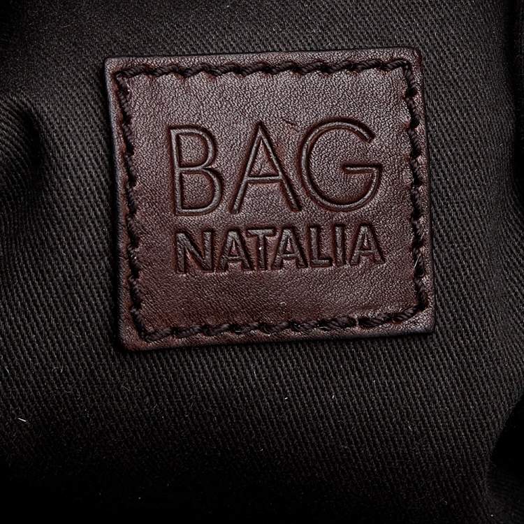 Pre Owned D&G Two Tone Brown Leather Drawstring Hobo
