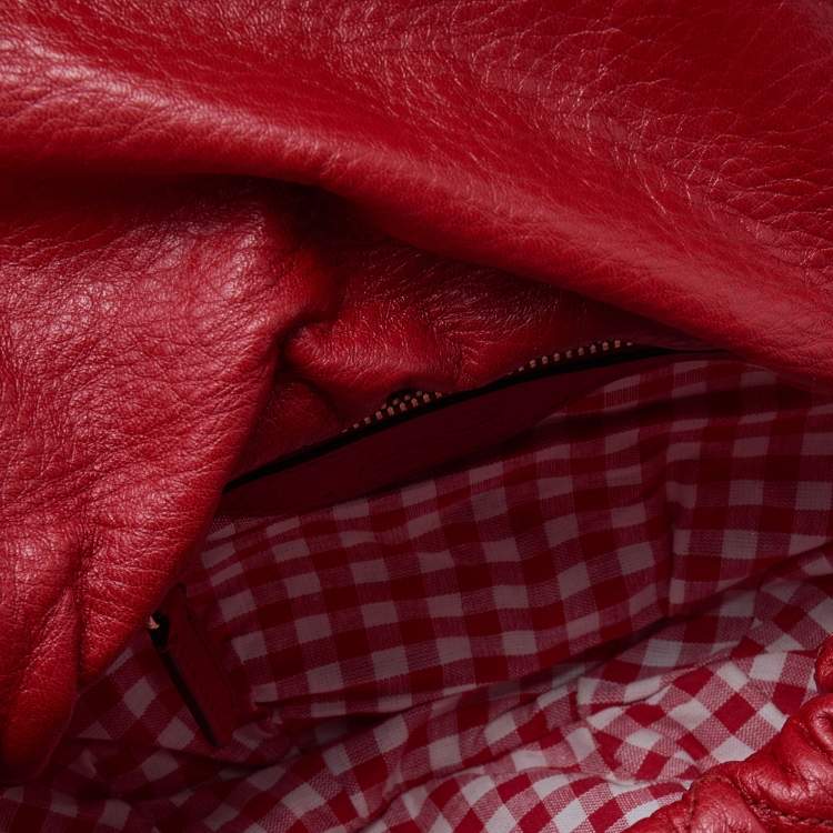 Pre Owned D&G Red Quilted Leather Vlada Crossbody Bag