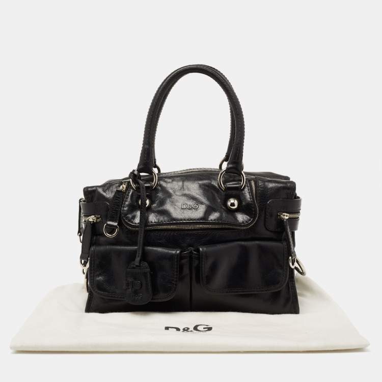 Pre Owned D&G Black Leather Emy Satchel