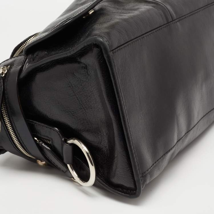Pre Owned D&G Black Leather Emy Satchel