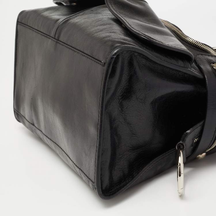 Pre Owned D&G Black Leather Emy Satchel