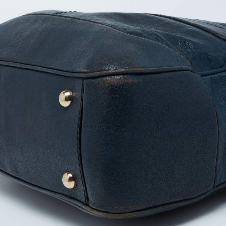 Pre Owned D&G Blue Leather Satchel