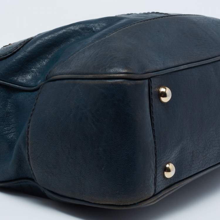 Pre Owned D&G Blue Leather Satchel
