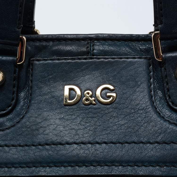 Pre Owned D&G Blue Leather Satchel