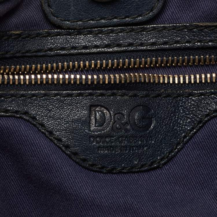 Pre Owned D&G Blue Leather Satchel