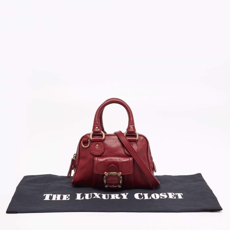 Pre Owned D&G Maroon Leather Satchel