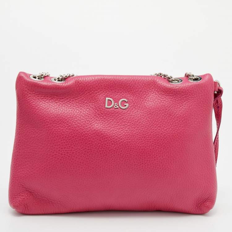 Pre Owned  D&G Pink Leather Micol Shoulder Bag