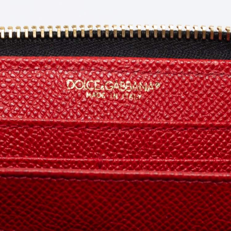 Pre Owned Dolce & Gabbana Beige/Brown Leopard Print Coated Canvas Zip Around Wallet