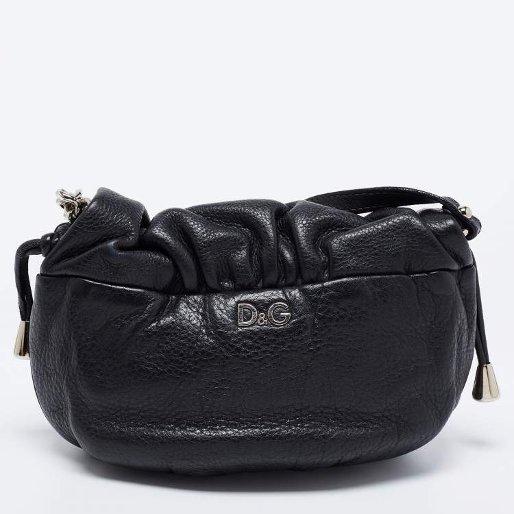 Pre Owned D&G Black Leather Shoulder Bag