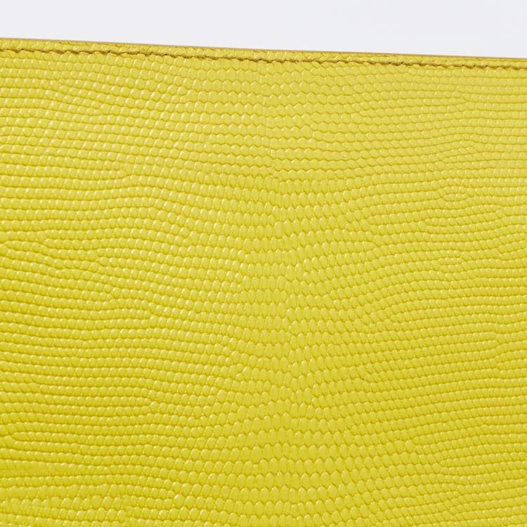 Pre Owned Dolce & Gabbana Yellow Leather Miss Sicily Top Handle Bag