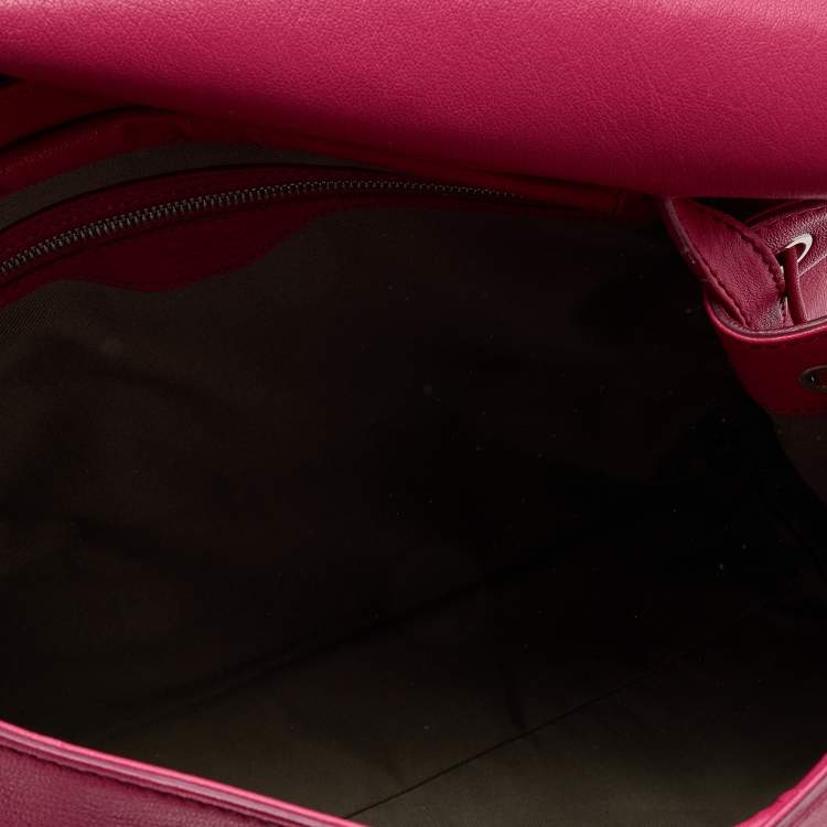 Pre Owned D&G Pink Leather Miss Dolce Top Handle Bag