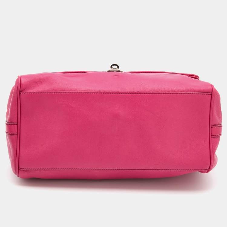 Pre Owned D&G Pink Leather Miss Dolce Top Handle Bag