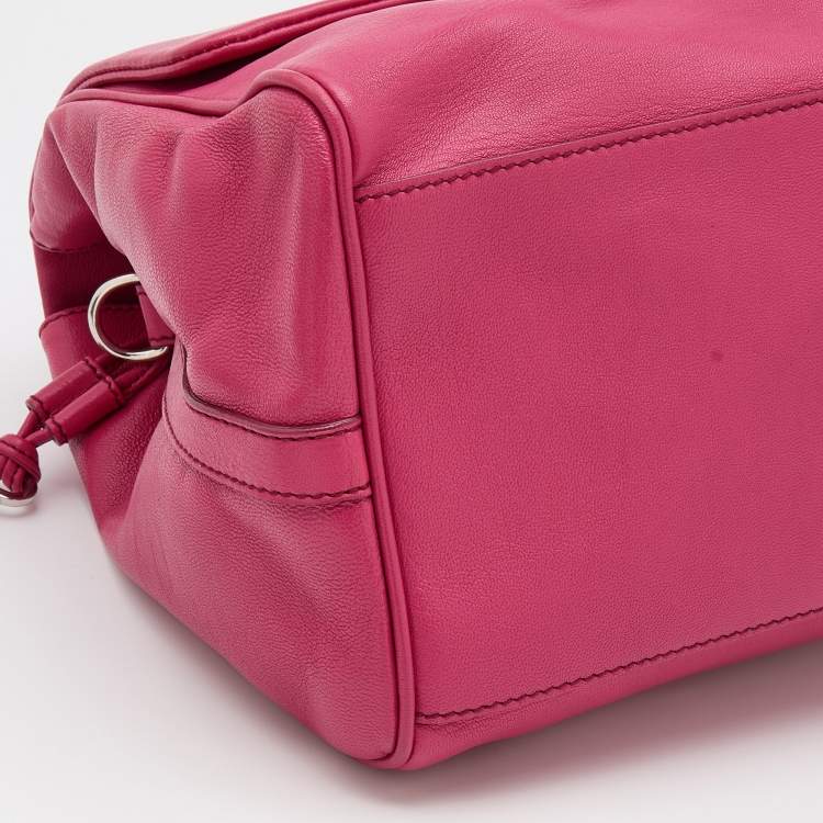 Pre Owned D&G Pink Leather Miss Dolce Top Handle Bag