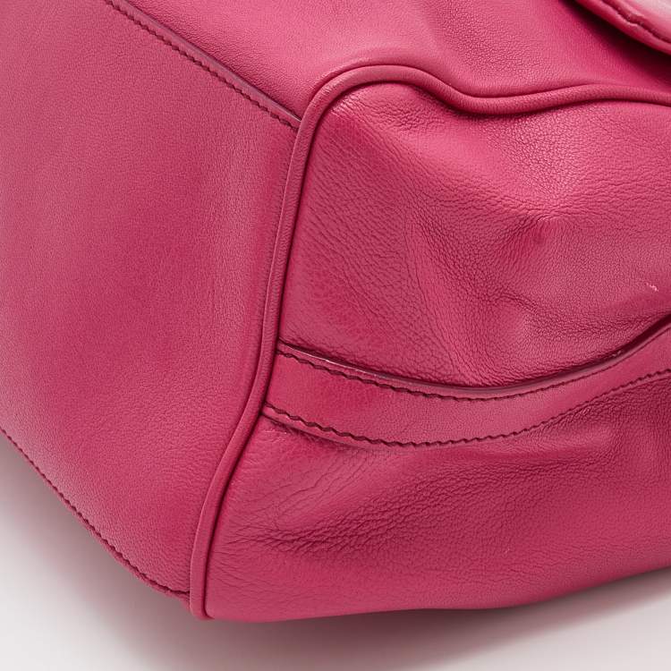 Pre Owned D&G Pink Leather Miss Dolce Top Handle Bag