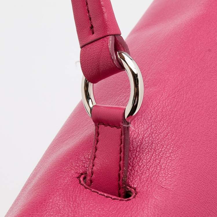 Pre Owned D&G Pink Leather Miss Dolce Top Handle Bag