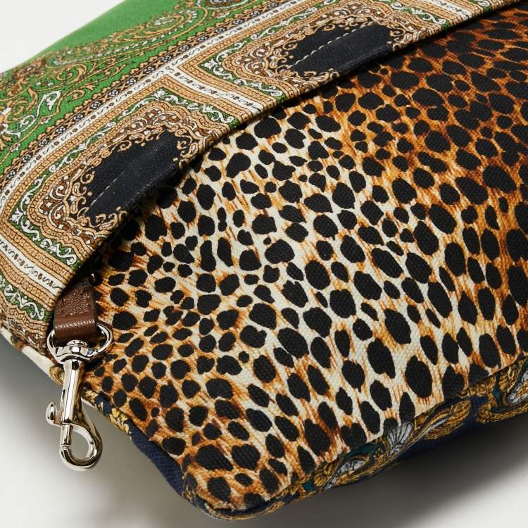 Pre Owned D&G Multicolor Printed Canvas Ania Chain Shoulder Bag