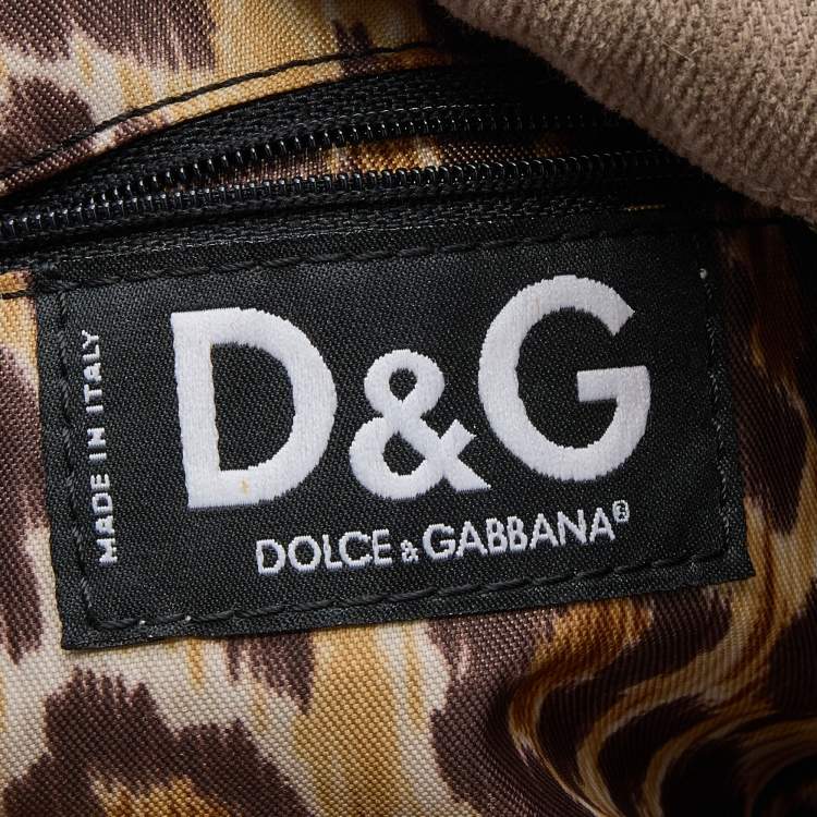 Pre Owned D&G Grey Canvas Fun Is My Life Tote
