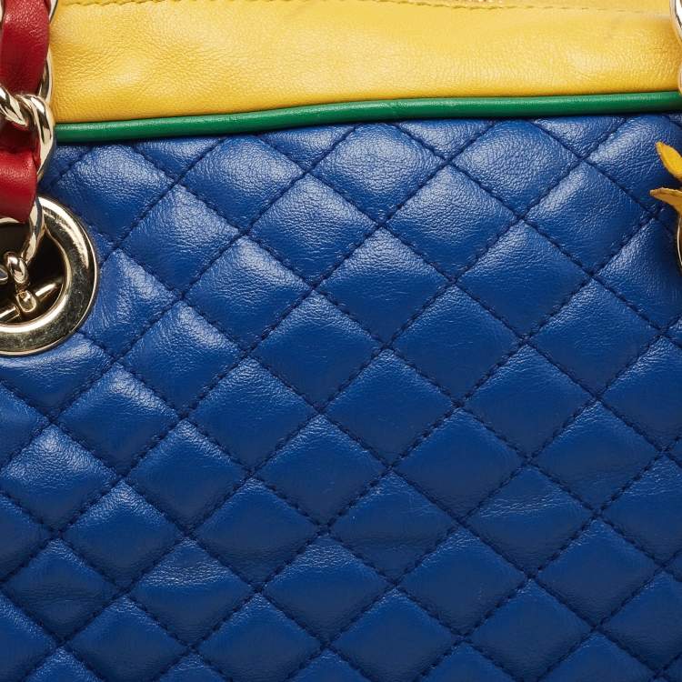 Pre Owned D&G Multicolour Quilted Leather Lily Glam Satchel