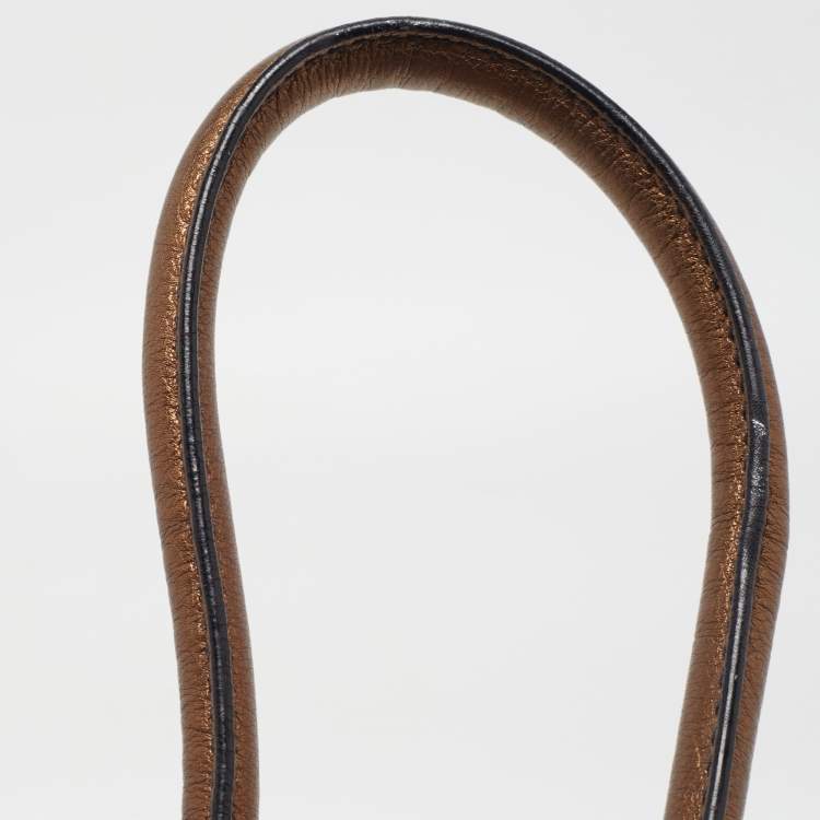 Pre Owned D&G Bronze/Multicolor Leather Lily Satchel