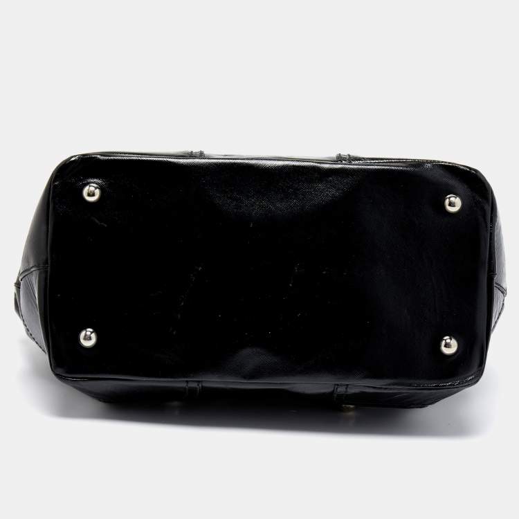 Pre Owned D&G Black Patent Leather Zoe Bag