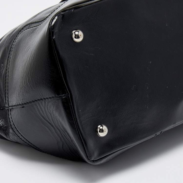 Pre Owned D&G Black Patent Leather Zoe Bag