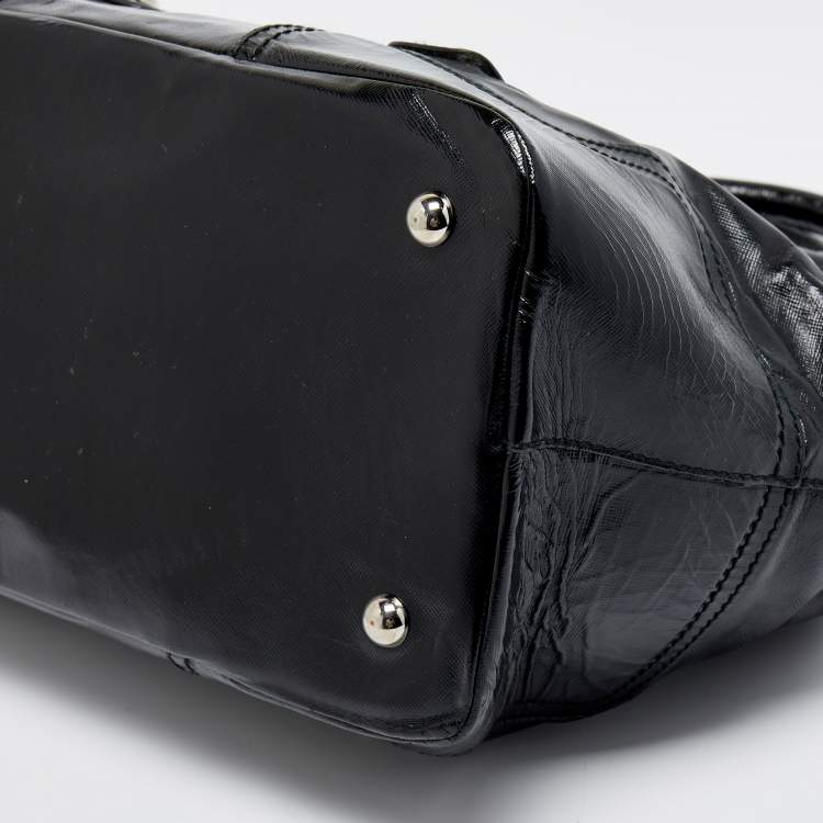 Pre Owned D&G Black Patent Leather Zoe Bag