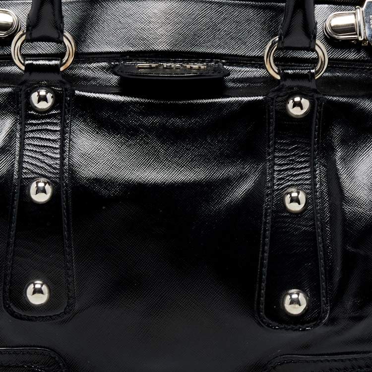 Pre Owned D&G Black Patent Leather Zoe Bag