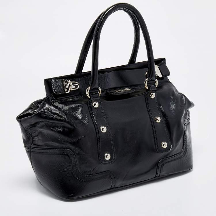 Pre Owned D&G Black Patent Leather Zoe Bag