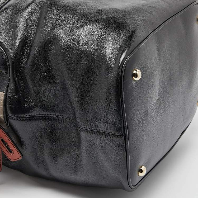 Pre Owned D&G Multicolor Leather Lily Bowler Bag