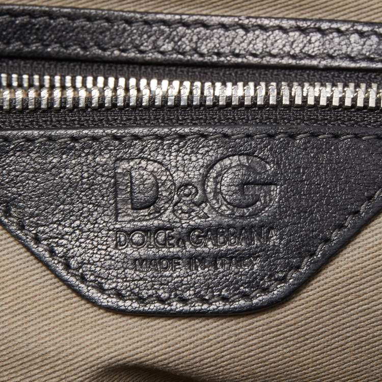 Pre Owned D&G Black Quilted Leather Lily Glam Tote