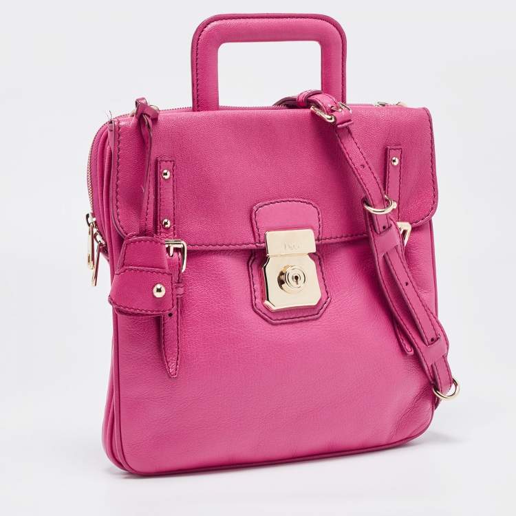 مملوكة مسبقًا D&G Pink Leather Miss Allyson Shoulder Bag