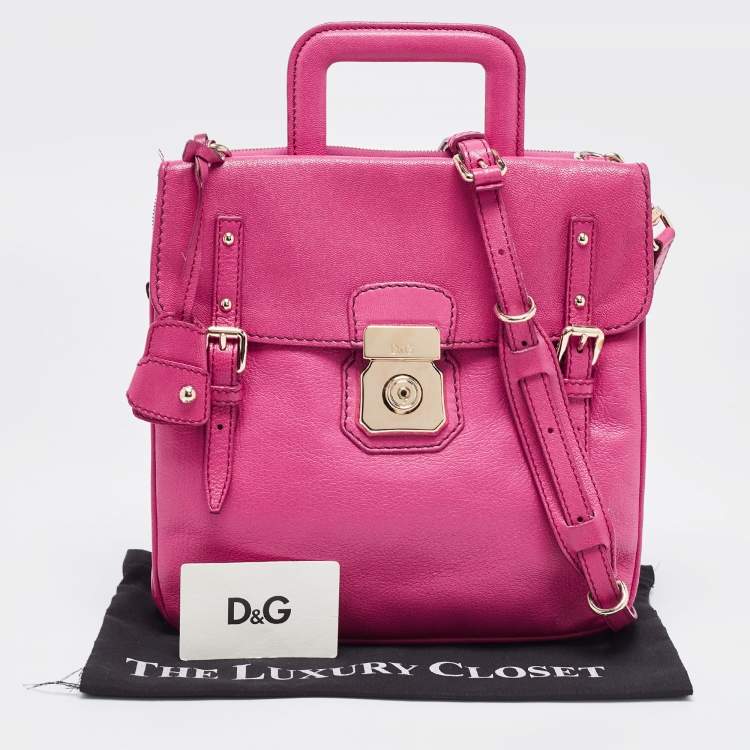 مملوكة مسبقًا D&G Pink Leather Miss Allyson Shoulder Bag