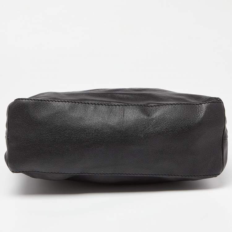 Pre Owned D&G Black Leather Kari Shopper Tote