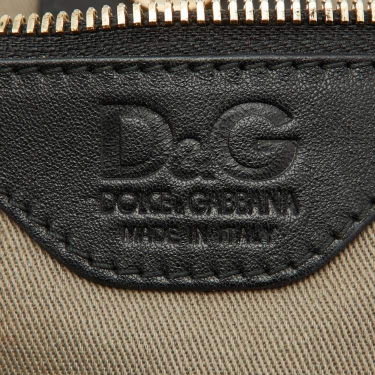 Pre Owned D&G Beige/Brown Zebra Print Canvas Kori Shopper Tote