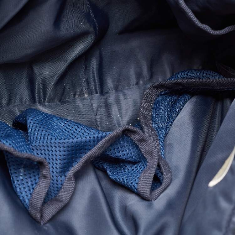 Pre Owned D&G Blue Denim And Leather Diaper Bag