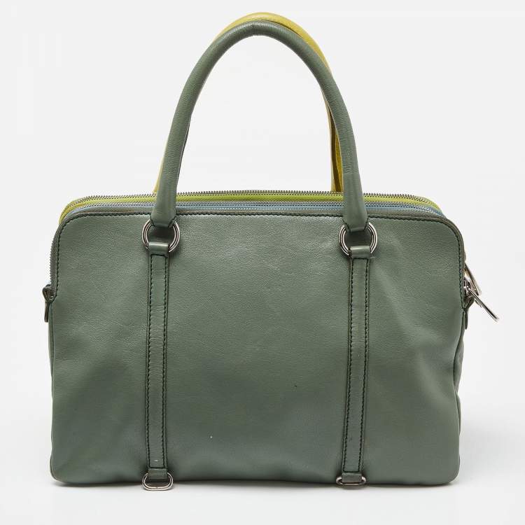 Pre Owned D&G Tri Color Leather Lily Twist Laptop Bag