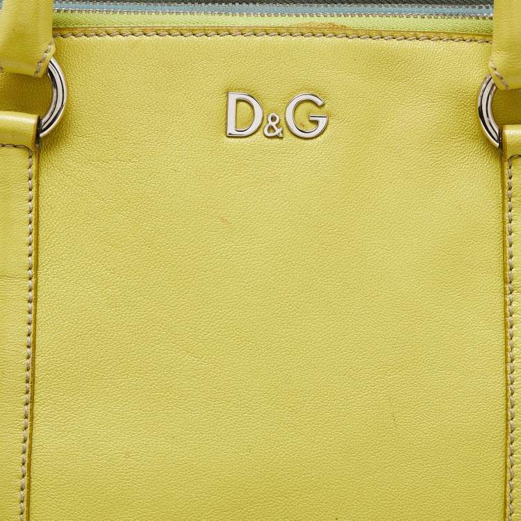 Pre Owned D&G Tri Color Leather Lily Twist Laptop Bag