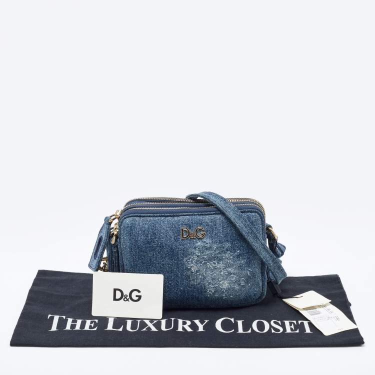 Pre Owned D&G Blue Denim Lily Crossbody Bag