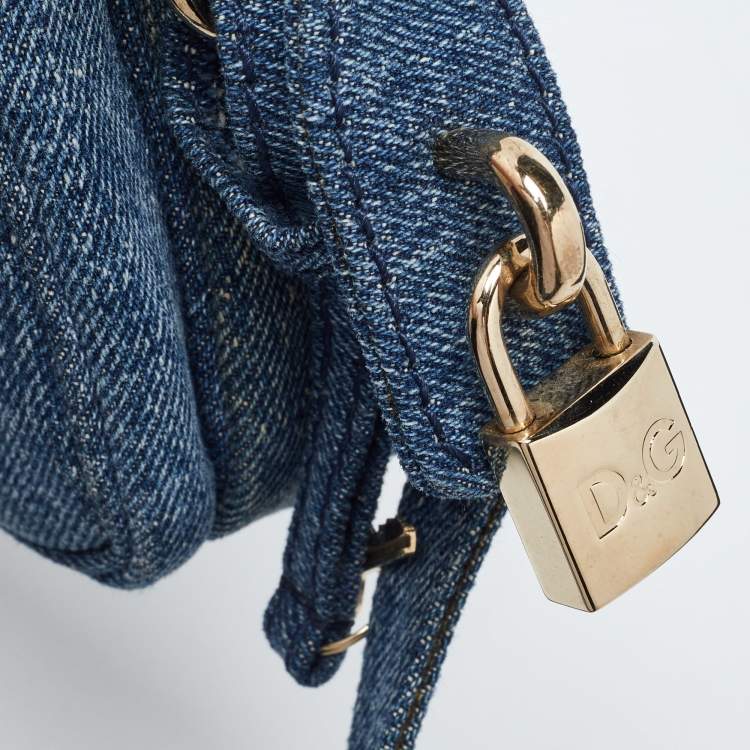 Pre Owned D&G Blue Denim Lily Crossbody Bag
