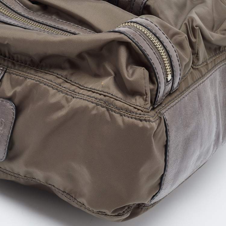 Pre Owned D&G Grey Nylon and Leather Mila Bag