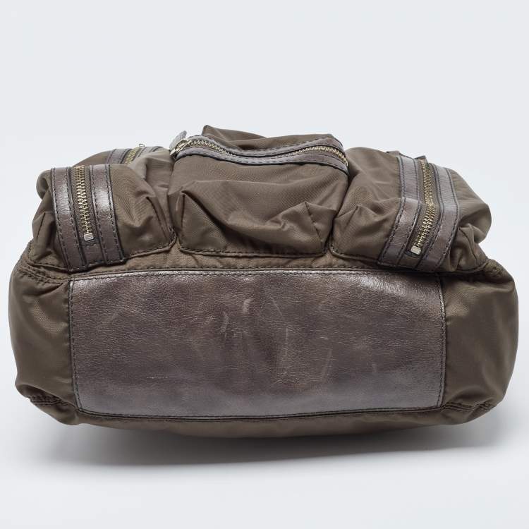 Pre Owned D&G Grey Nylon and Leather Mila Bag