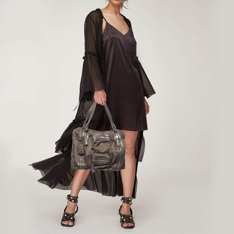 Pre Owned D&G Grey Nylon and Leather Mila Bag