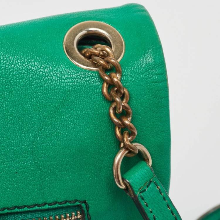 Pre Owned D&G Green Leather Ania Shoulder Bag