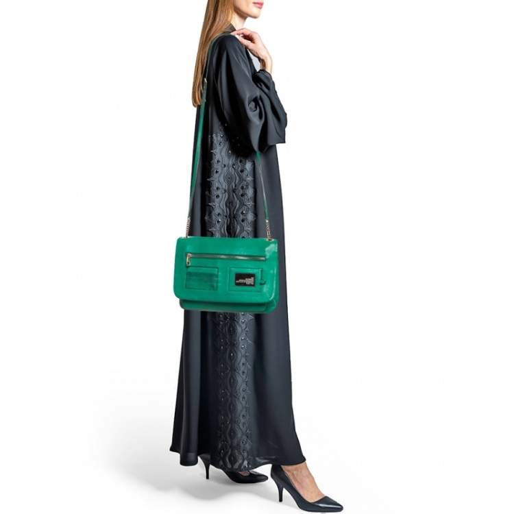 Pre Owned D&G Green Leather Ania Shoulder Bag