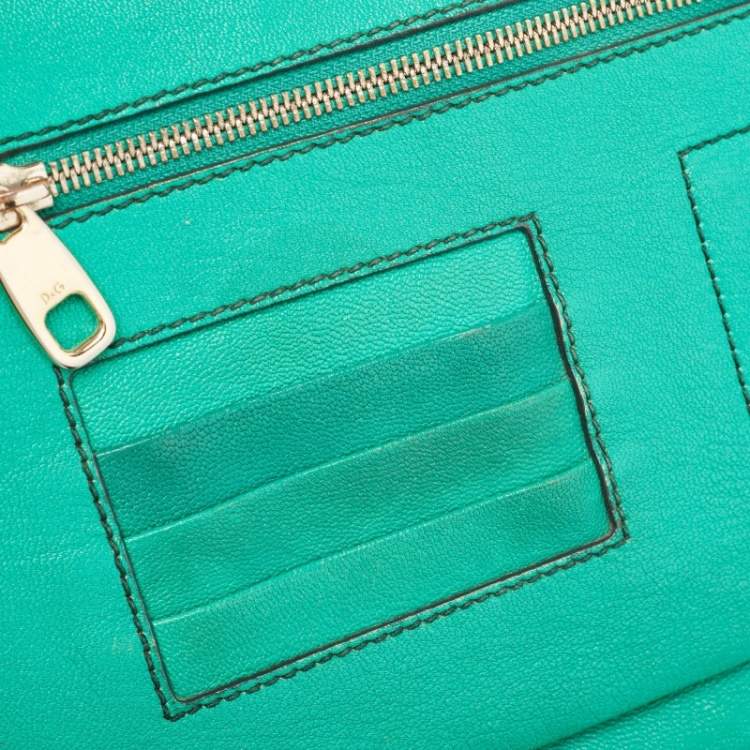 Pre Owned D&G Green Leather Ania Shoulder Bag