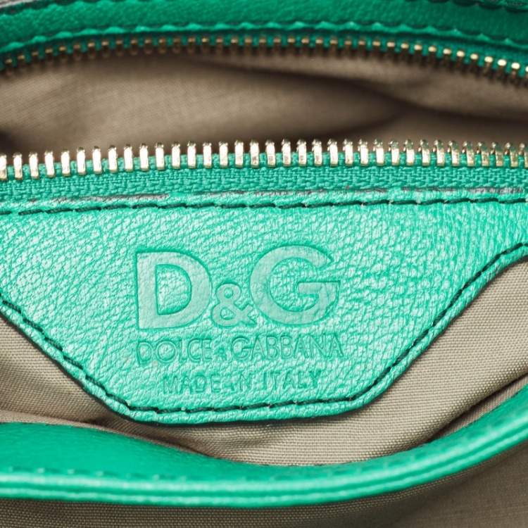 Pre Owned D&G Green Leather Ania Shoulder Bag