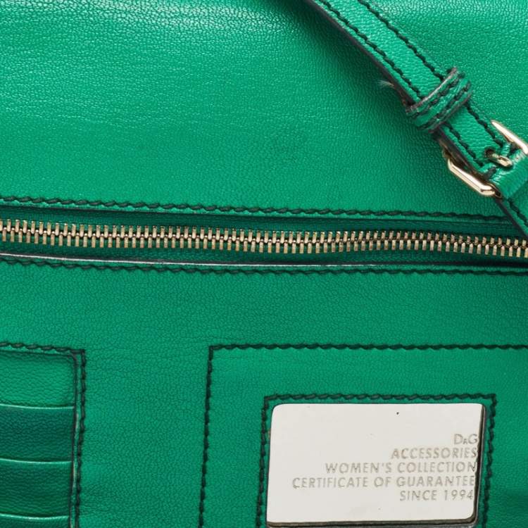 Pre Owned D&G Green Leather Ania Shoulder Bag