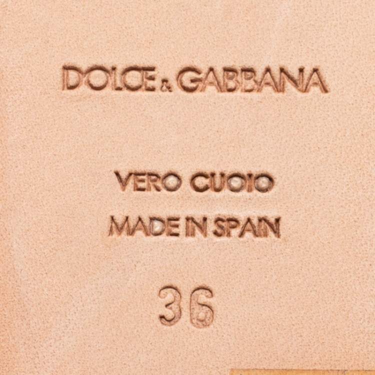 مملوكة مسبقًا Dolce & Gabanna Beige Floral Print Canvas Espadrilles Flats Size 36